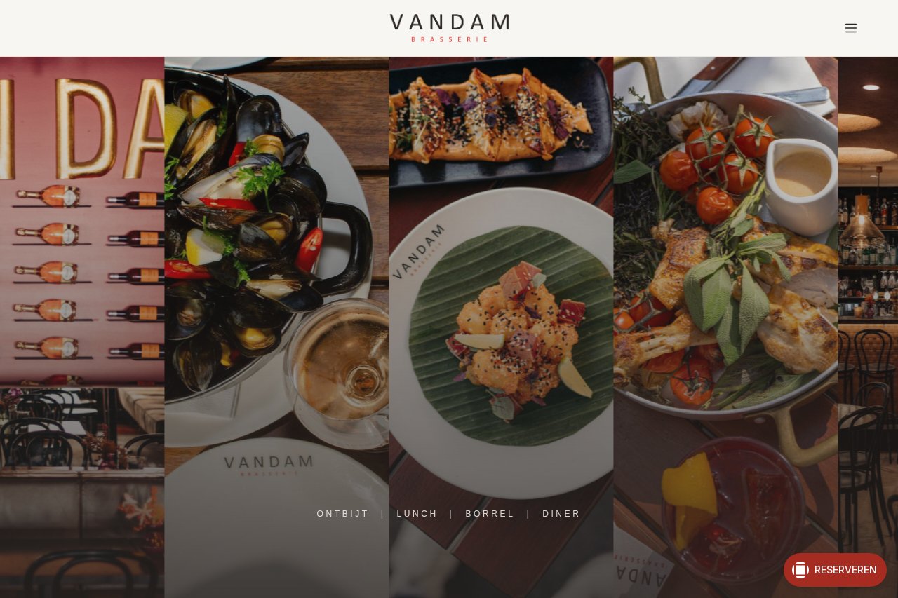 Brasserie Van Dam — Een website met de sfeer van een rijke familiegeschiedenis