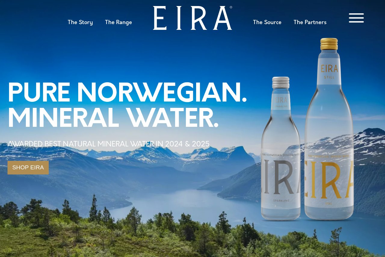 Eira Water — B2B-website die hotels en retailers overtuigt
