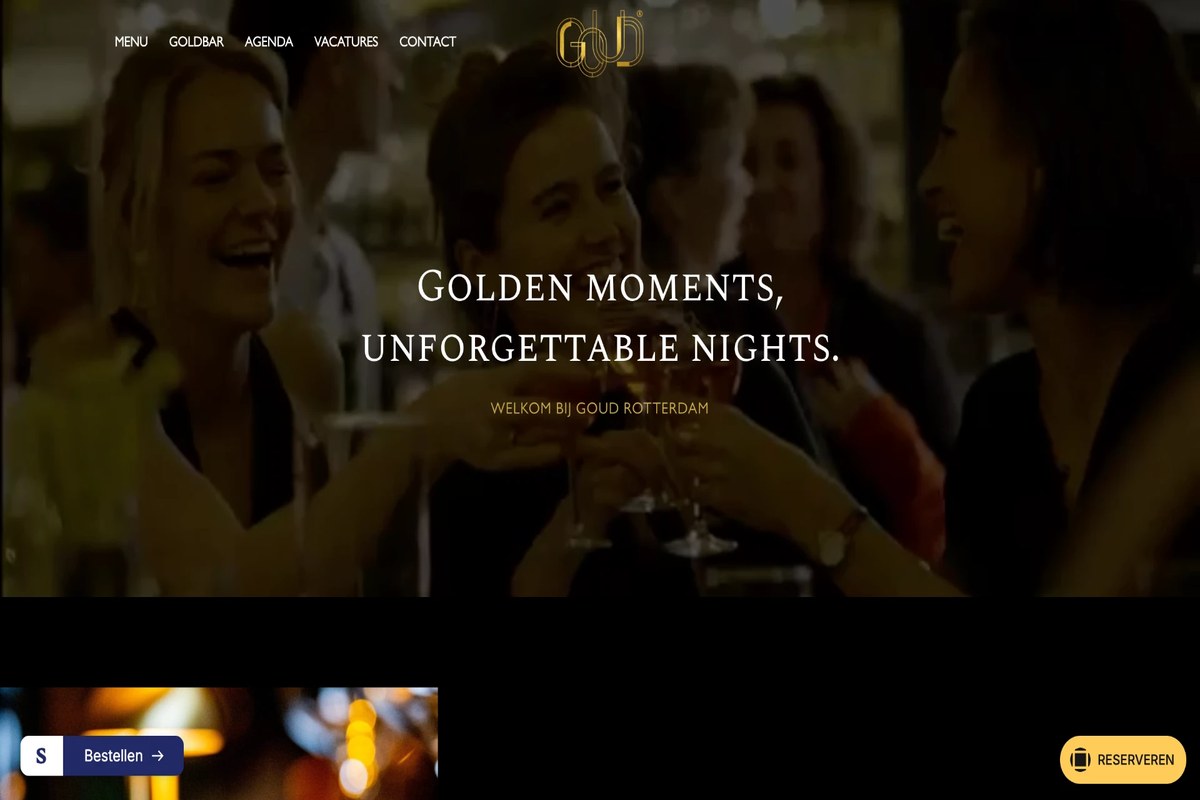 Restaurant GOUD — Nieuwe website voor Restaurant GOUD in Rotterdam